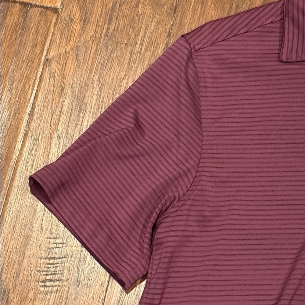 Size Medium NORSTROM MENS SHOP Burgundy Polo Top - Picture 4 of 6